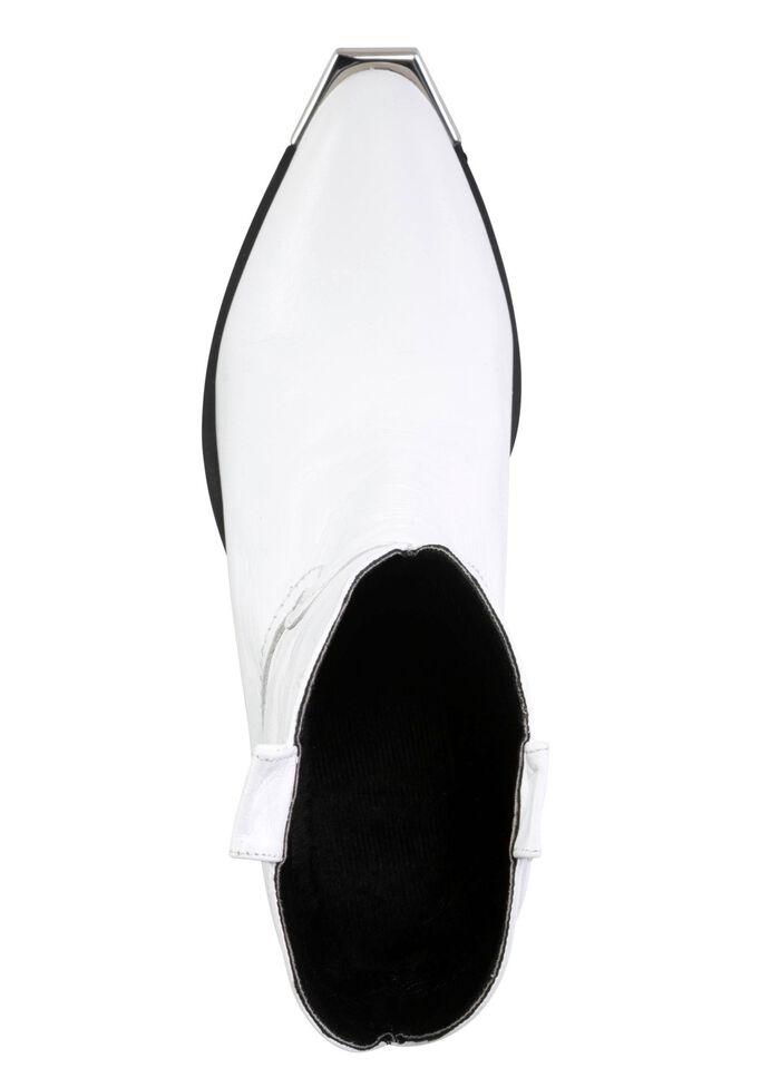 Gemini westernst&ouml;vlar gjorda av nappal&auml;der av kohud VIT