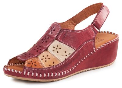 ELENA EDEN sandal av mjukt, perforerat nappal&auml;der 