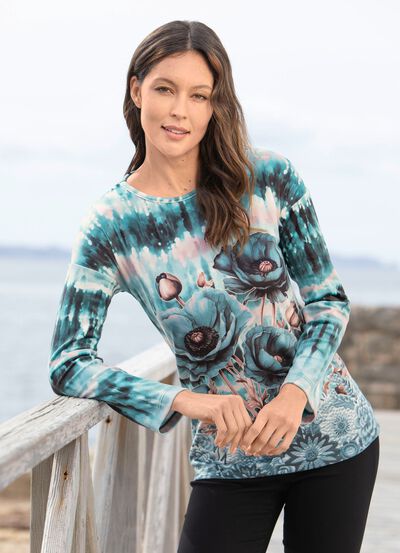 Skjorta i batik-look 