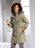 L&aring;ng jacka med avtagbar fuskp&auml;lskant 