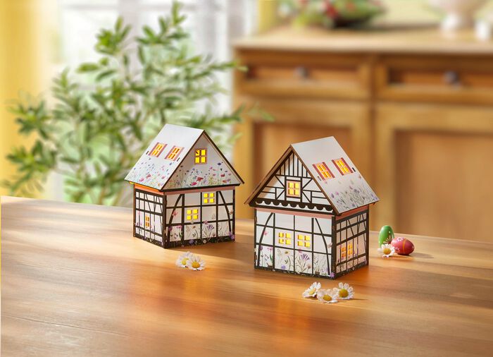 Upplysta hus, set om 2 