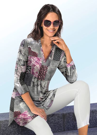 Skjorttunika med V-ringning 