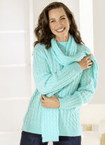 Tröja med halsduk i mjuk kvalitet ISBLÅ