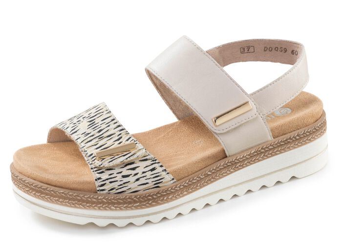 Remonte, eleganta damsandaler med uttagbar fotb&auml;dd 