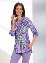 Skjorttunika med briljant f&auml;rgat tryck 