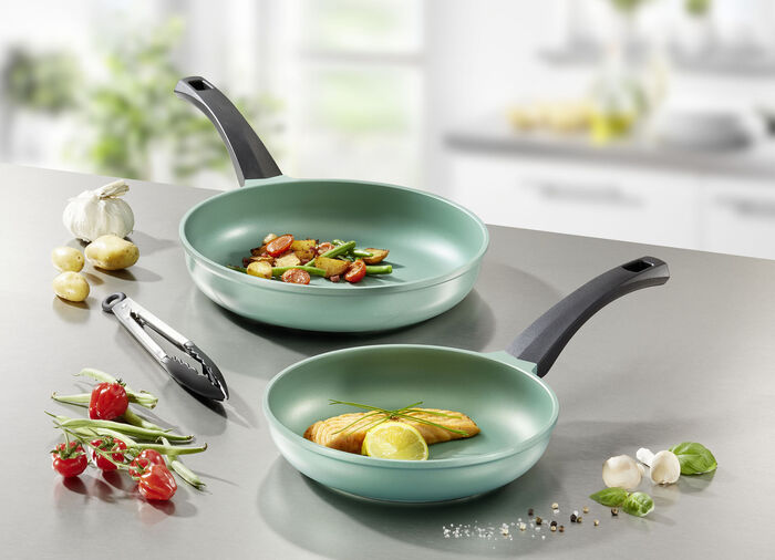 "GSW" pannset "Rainbow" tillverkat av högkvalitativ gjuten aluminium GRÖNT