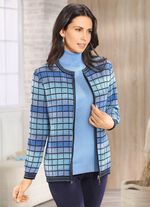 Cardigan med grafiskt m&ouml;nster 