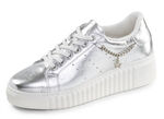 ELENA EDEN, snygga damsneakers, vidd G, uttagbar fotbädd SILVER