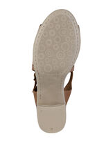 Andrea Conti sandal med dekorativ perforering COGNAC