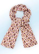 Halsduk med fantasiblommadesign 