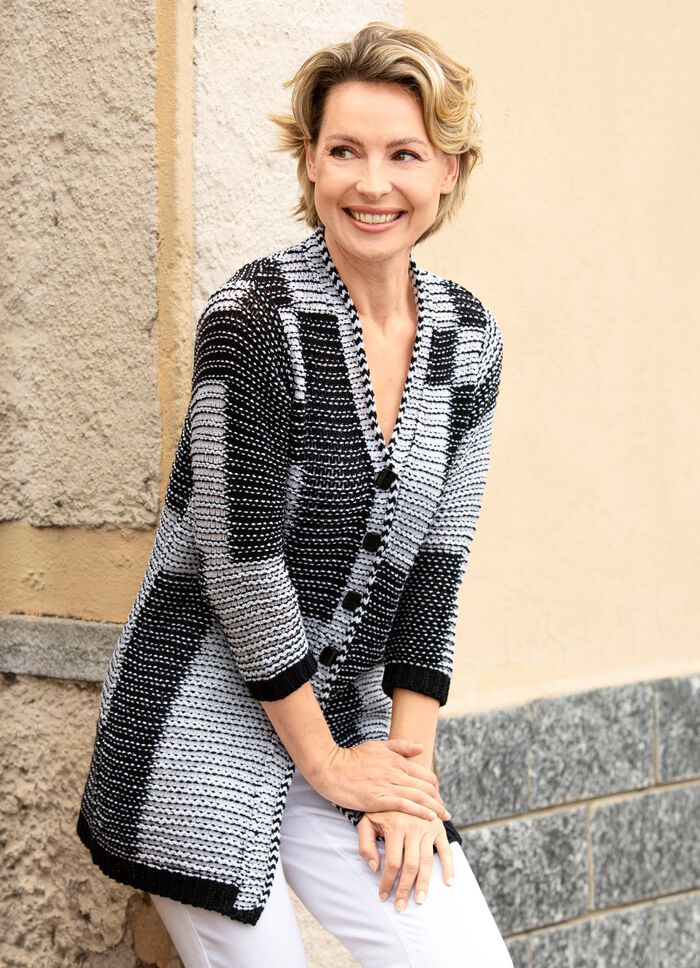 Kofta med strukturerat m&ouml;nster 