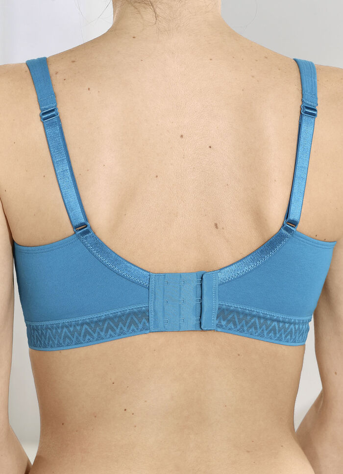 Naturana tvåpack bh med dekorativt elastiskt band 