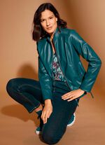 Kavaj i konstl&auml;der med kantband 