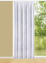 Flamgarngardin med automatiskt veckband 