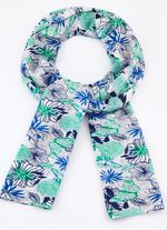 Halsduk med fantasiblommadesign 