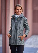 Skinnjacka med uppf&auml;llbar krage 