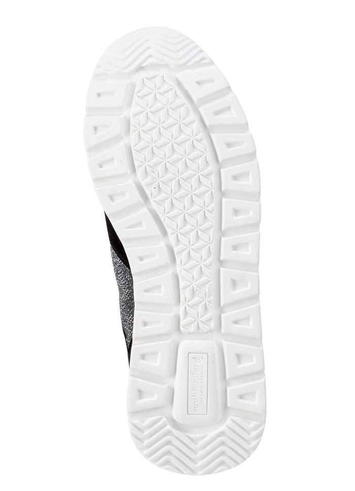 Ranger sneakers med gradient, gnistrande strass SVART