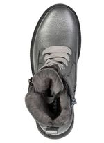 Waldl&auml;ufer, fodrade damst&ouml;vletter, vinterskor, bredd H, med lammskinn ANTIK SILVER