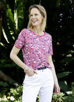 Skjorta i en moderiktig tryckmix 