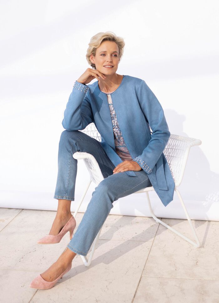 Jacka med &ouml;ppna kanter 