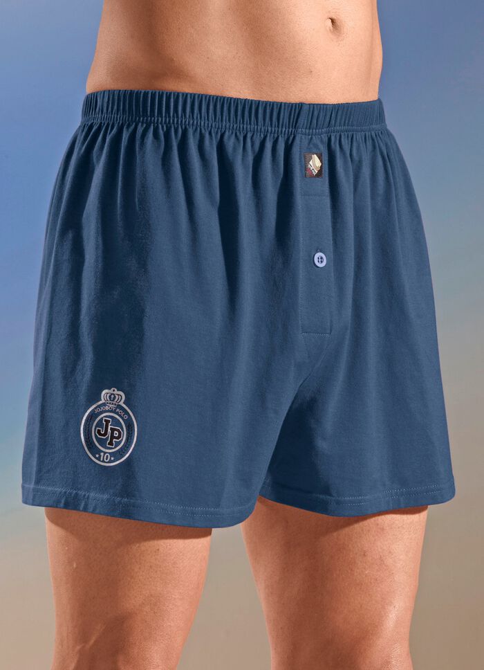 Fyrapack boxershorts, enf&auml;rgade med tryckmotiv 