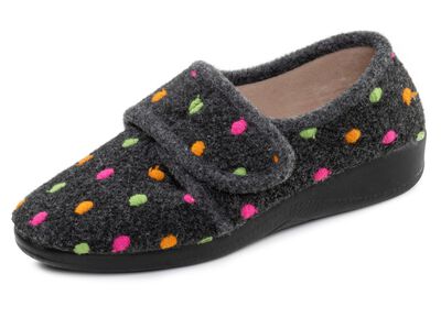 Laurina, klassiska damtofflor med kardborrekn&auml;ppning 