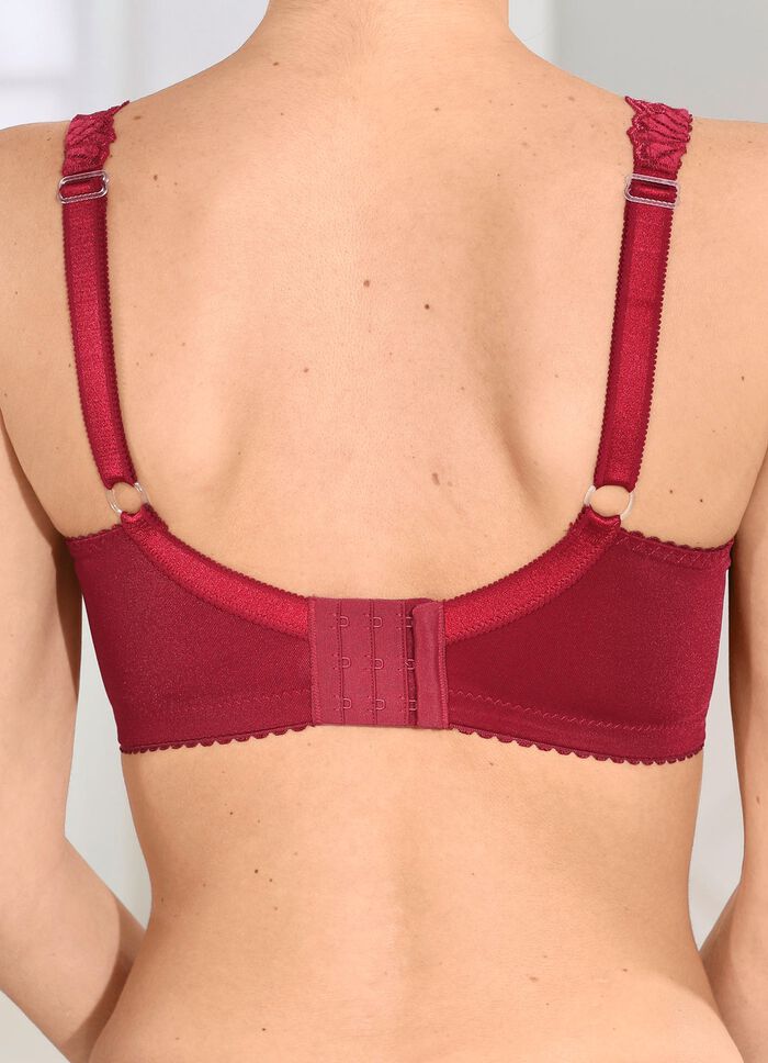 BH med subtilt gl&auml;nsande elastisk spets 