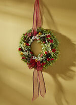 V&auml;ggkrans med matchande textilband 