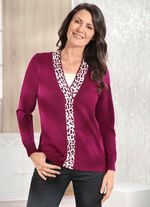 Tr&ouml;ja i mycket mjuk kvalitet med modal MAGENTA-ECRU