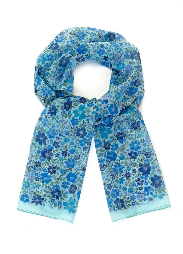 Halsduk med fantasiblomm&ouml;nster 