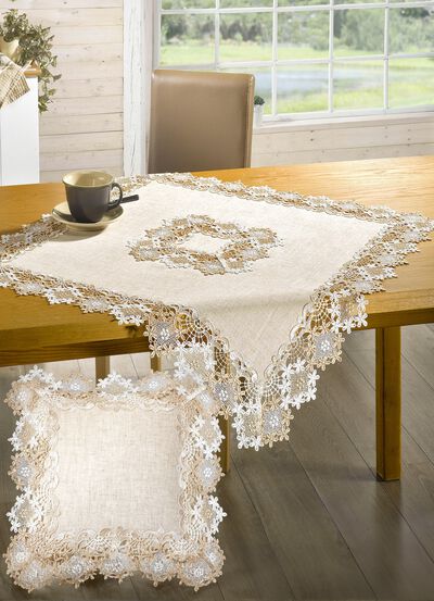 Smakfull bord- och vardagsrumsdekoration med linne 