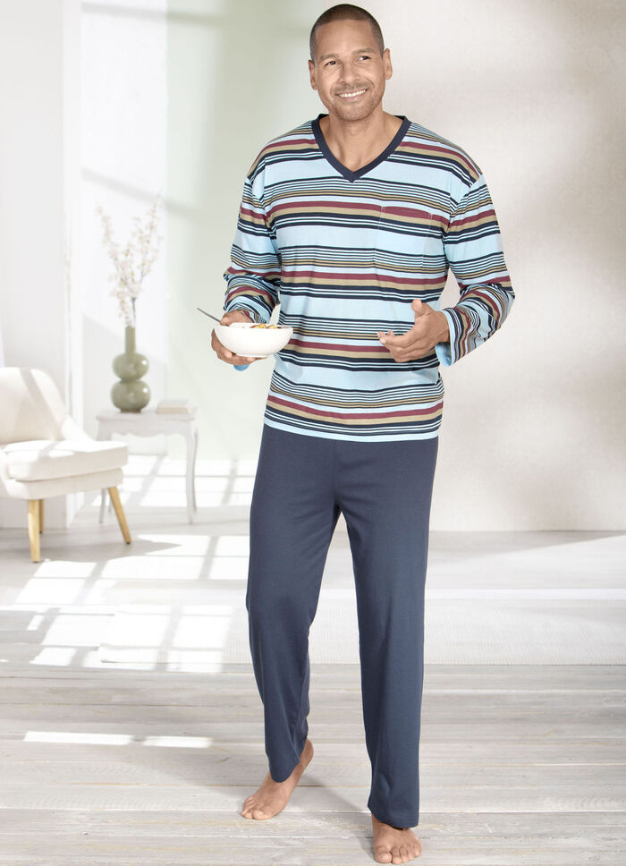 Två paket med V-ringad pyjamas 