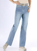 Moderiktiga jeans i 5-ficksform, 