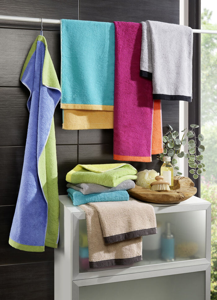 Vändbar frottéserie BLÅ PISTACHIO