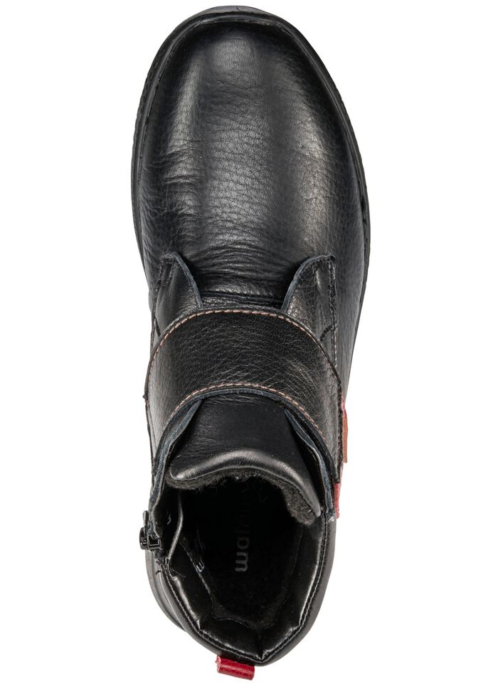 Waldl&auml;ufer, bekv&auml;ma damst&ouml;vlar, bredd H, med uttagbar fotb&auml;dd SVART R&Ouml;D