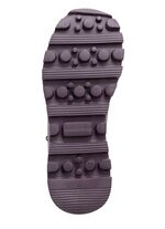 Ranger-sneakers med sn&ouml;rning i kombination med f&auml;rgglatt textilmaterial LILA-F&Auml;RGGLAD