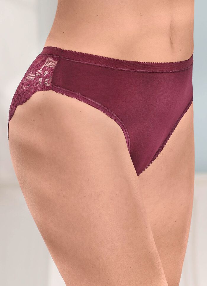 Laurina fyrapack trosor med blommig elastisk spets 