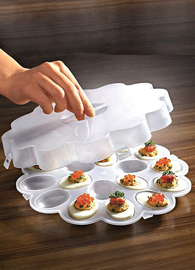 Äggbricka med plastlock 