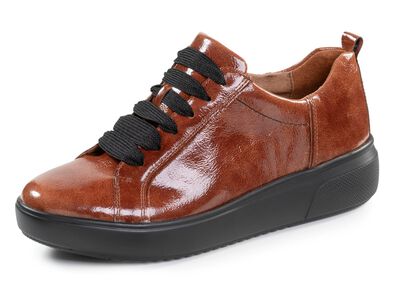 Waldl&auml;ufer sn&ouml;rsko tillverkad av b&auml;sta skrynkliga lack 