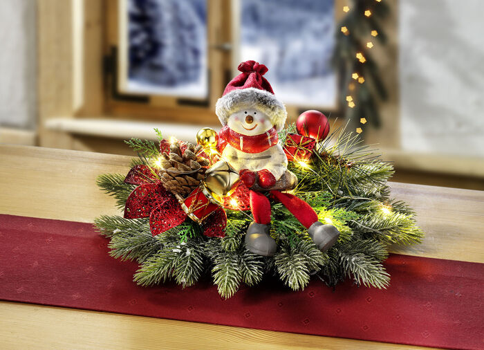 Upplyst arrangemang med LED-ljus 