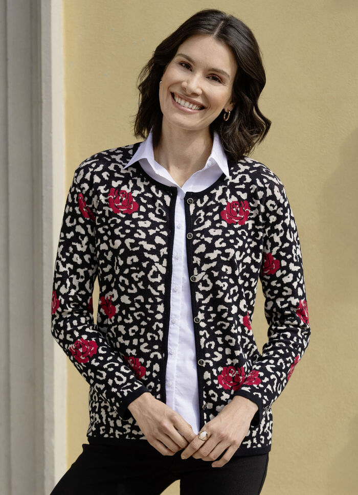 Cardigan i jacquarddesign 