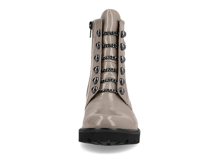 Remonte ankelboots med trendiga dekorativa kedjor i snörningslook TAUPE