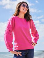 Sweatshirt med broderi 