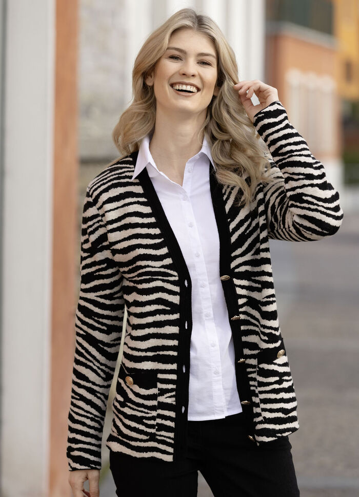 Cardigan i jacquarddesign 