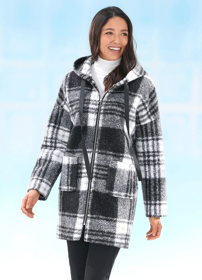 Jacka med rutigt m&ouml;nster 