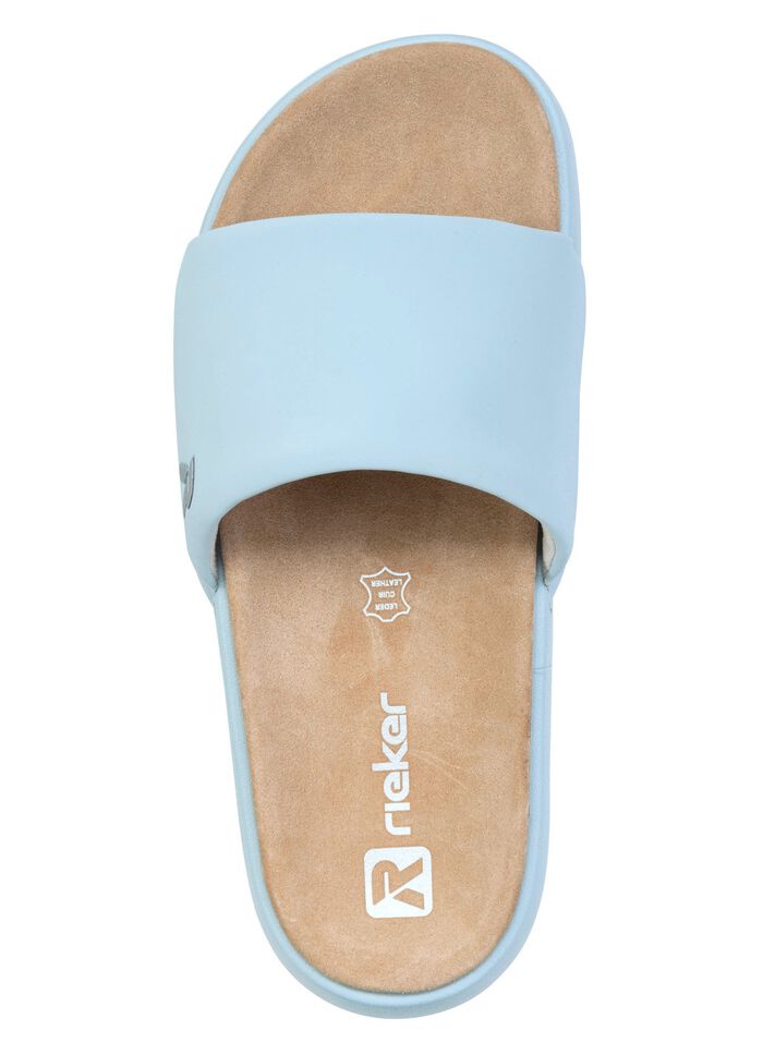 Rieker, l&auml;tta damsandaler, med vadderad l&auml;dersula 