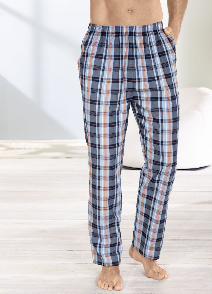 Tv&aring;pack sov- och fritidsbyxor med res&aring;r i midjan och sidofickor 