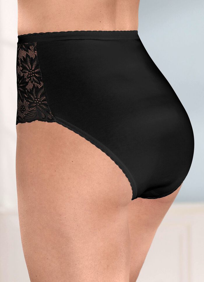 Fyrapack trosor med blommig elastisk spets 