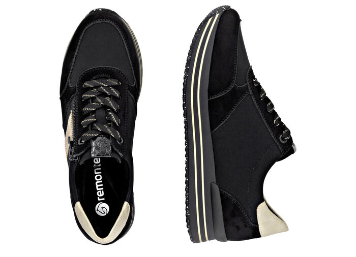 Remonte, trendiga damsneakers, vidd G, med uttagbar fotbädd, 