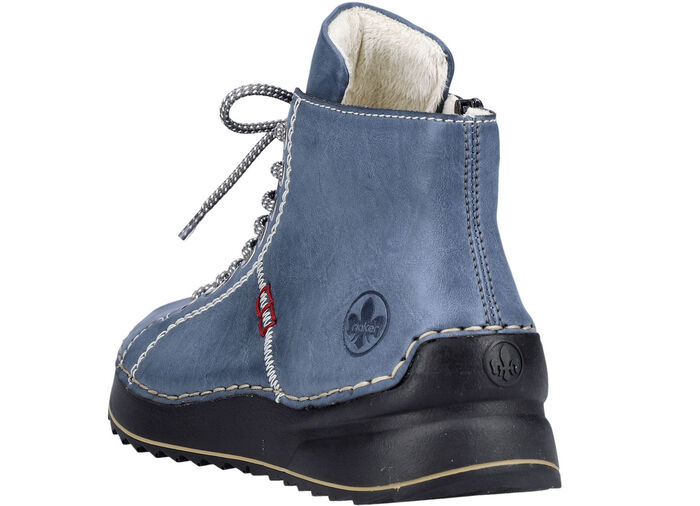 Rieker, sportiga damstövlar, vinterskor, med dragkedja JEANS BLÅ